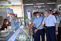 Глава региона посетил сельскохозяйственный рынок в пос. Юбилейный