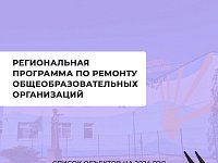 В соответствии с программой по ремонту общеобразовательных организаций в текущем году будут отремонтированы две школы нашего района