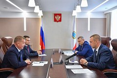 Роман Бусаргин провел встречу с руководством Нижне-Волжского бассейнового водного управления