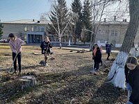 Субботник в школе села Курдюм